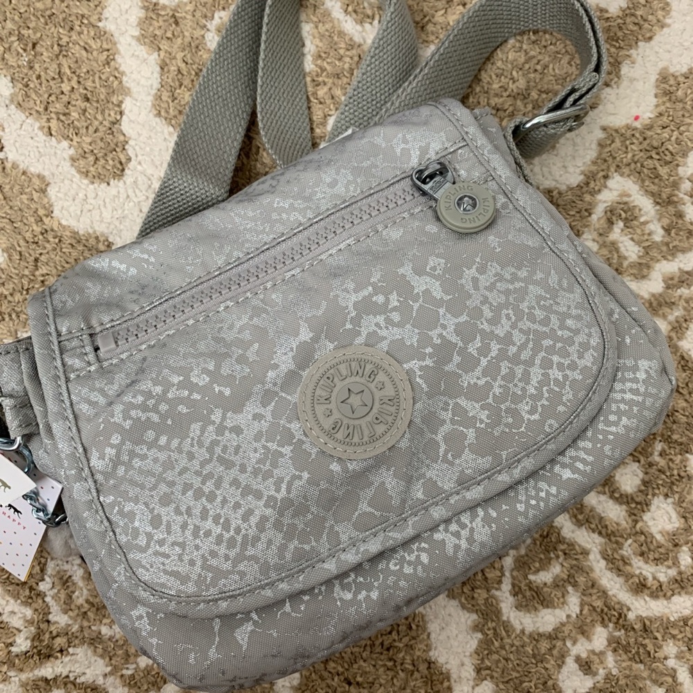 grey Kipling crossbody bag
